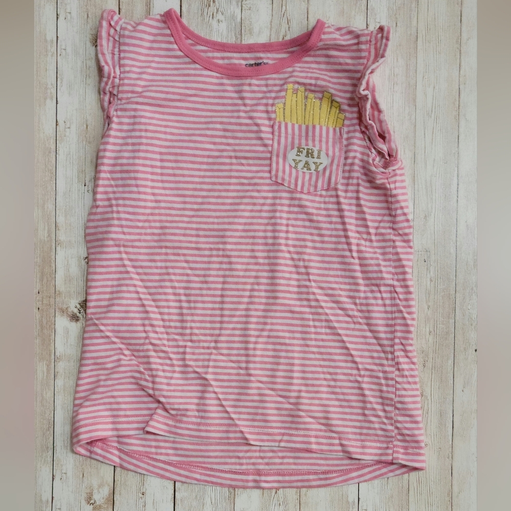 Girls size 7 stripped t-shirt